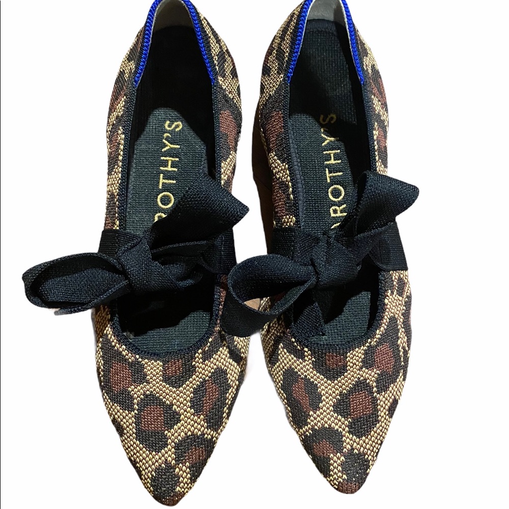 Rothys Mary Jane Womans Cheetah Print Flats